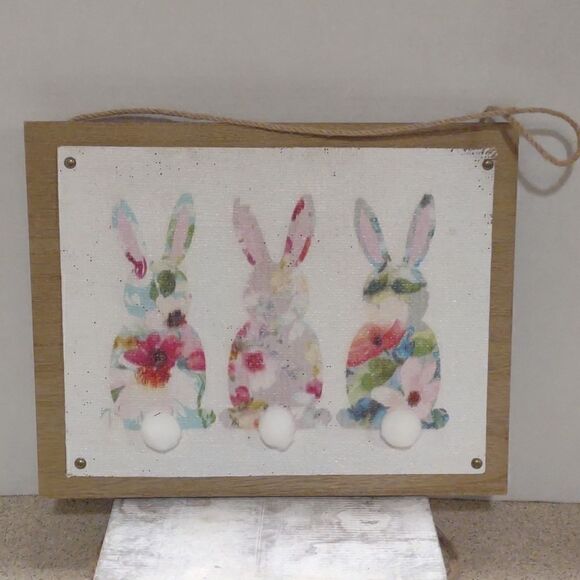 Bunny Easter Wall Plaque  - Picture 1 of 5
